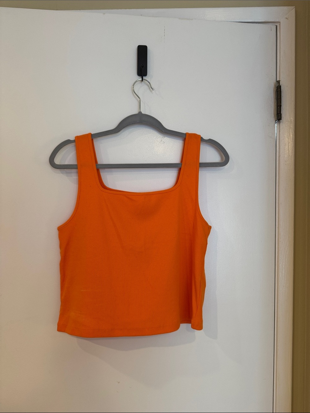Old Navy Orange Square-Neck Crop Tank Top